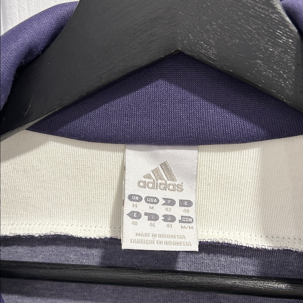 ADIDAS Vintage Women's Black, White, and Green Varsity Jacket - Picture 3 of 7